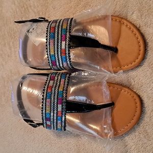 CB Girls Thong Sandals - Sequin  and Glitter - Sz. 2  - New